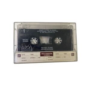 Patsy Cline Heartaches Cassette Tape MCA Country Compilation 1985 Vintage Audio